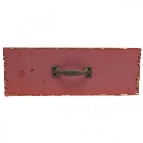 Floristik24 Istutuskone puinen laatikko Shabby Chic Red 25x13x9cm
