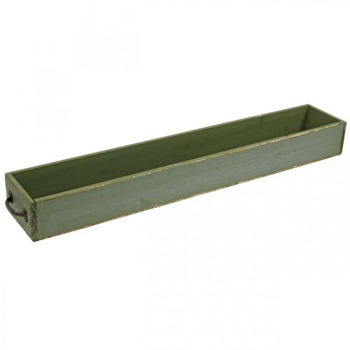 Floristik24 Deco Drawer Vintage Look Puinen tarjotin Shabby Green 65 × 11 × 7 cm