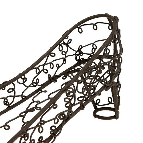 Floristik24 Vaijerikenkä 19cm x 7cm K7.5cm ruskea