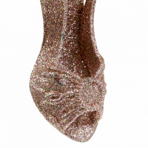 Floristik24 Joulukuusikoristeet pumput pinkki, glitter 12cm 12kpl