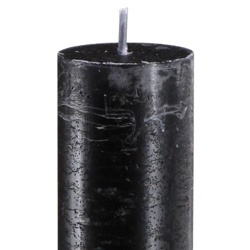 Floristik24 Mustat kynttilät yksiväriset tikkukynttilät 34x300mm 4 kpl