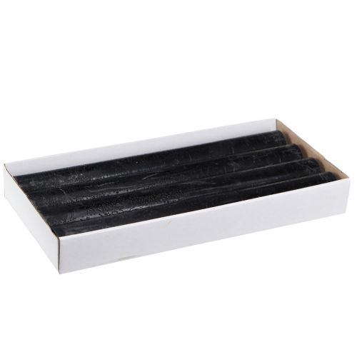 Floristik24 Mustat kynttilät yksiväriset tikkukynttilät 34x300mm 4 kpl