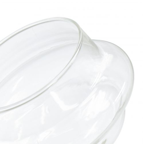 Floristik24 Kelluva kynttilänjalka kirkkaasta lasista Ø7,5cm H6cm