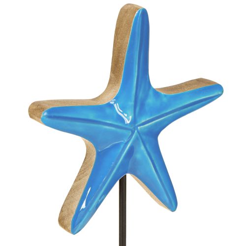kohteita Meritähtikoriste pohjassa merensinistä luonnonsinistä puuta H25cm