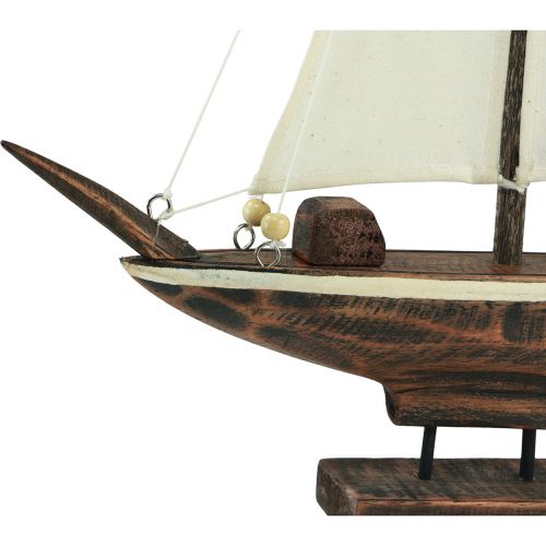 kohteita Purjevenekoristelaiva männyn ruskea 22,5×4×29cm