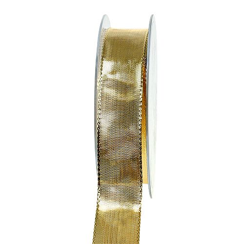 Lahjanauha kultainen, langalla reunustettu 25mm 25m