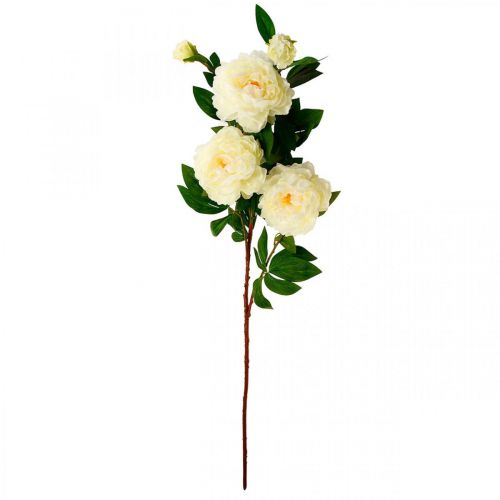 kohteita Silkkikukkapioni keinotekoinen kermanvalkoinen 135cm