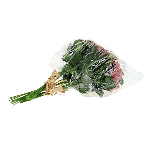 Silkkikangas kukkia ruusukimppu L26cm vanha ruusu 3kpl | Floristik24.fi