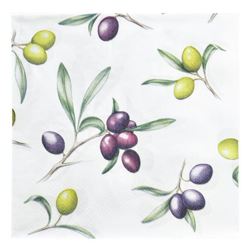 kohteita Lautasliinat oliiveilla kesäpöytäkoriste 33x33cm 20 kpl