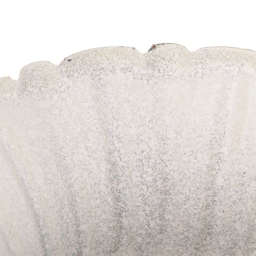Floristik24 Shabby Chic Decoration Metal Cup Valkoinen Ø12cm K12cm