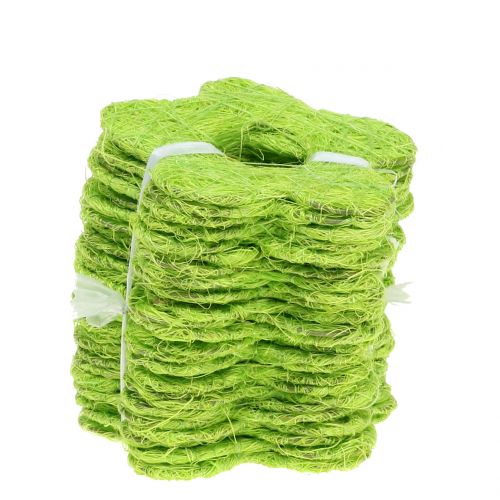 Floristik24 Sisal kukka vaaleanvihreä Ø7,5cm 25 kpl