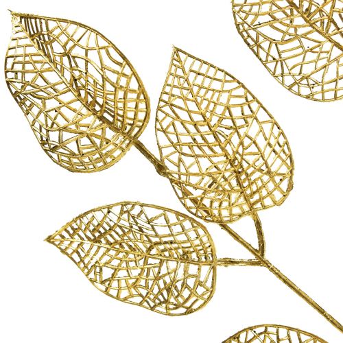 kohteita Skeleton Leaves Keinotekoiset Willow Leaves Gold Branch Deco 63cm
