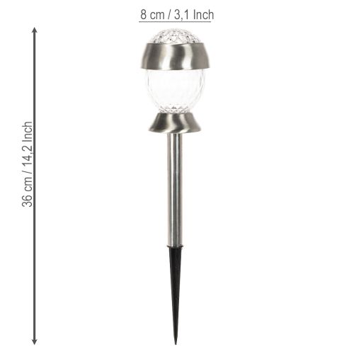 Solaripalloled-valaisin maapiikillä 36 cm, 4 kpl | Floristik24.fi