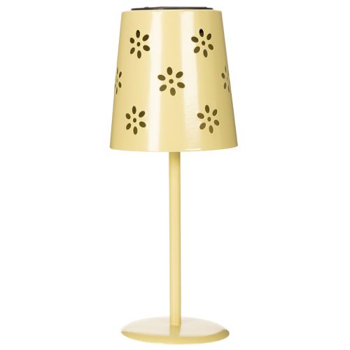 kohteita Aurinkokäyttöinen pöytävalaisin herkällä kukkakuviolla parvekkeelle tai terassille, 28 cm