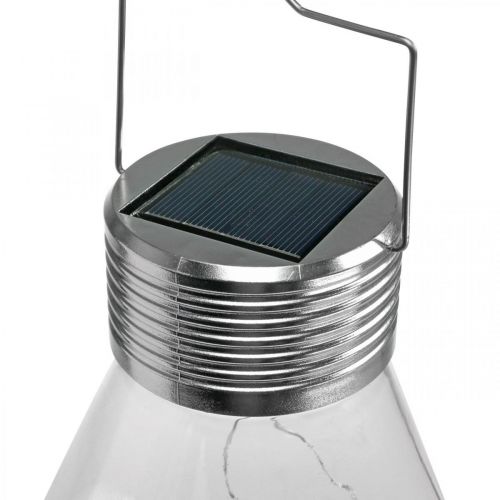 Floristik24 Timantti aurinkolamppu parvekkeen lyhty LED-valo puutarhakoristelu lämmin valkoinen K31cm Ø22cm