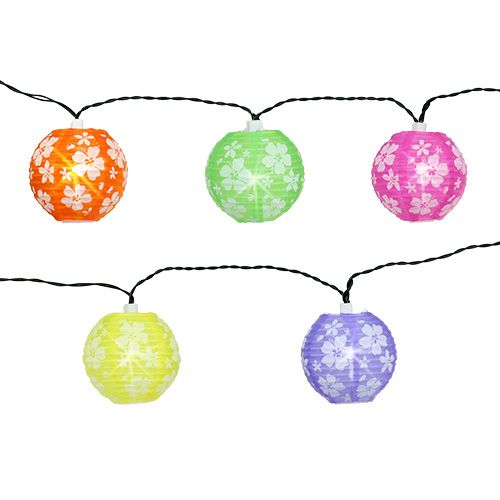 Floristik24 Aurinkol lyhty kukkakuvalla 4,5m 10 LEDiä