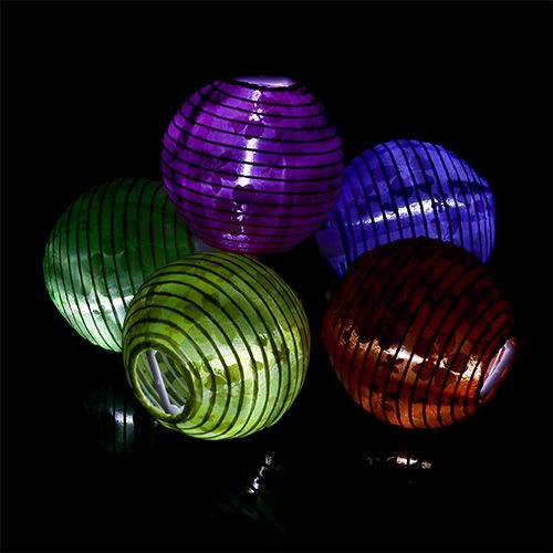 Floristik24 Aurinkol lyhty kukkakuvalla 4,5m 10 LEDiä