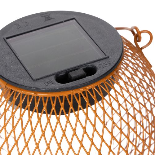 kohteita Aurinkokäyttöinen LED-lyhty tunnelmalliseen puutarhavalaistukseen, tyylikäs metallinen muotoilu, 12 cm