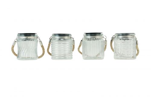 Floristik24 Aurinkovalo aurinkolasi riippuvalaisin parveke Ø7,5cm K9cm 4kpl