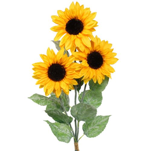 Keinotekoiset kasvit, keinotekoinen auringonkukka tekokukat keltainen 74cm 3kpl