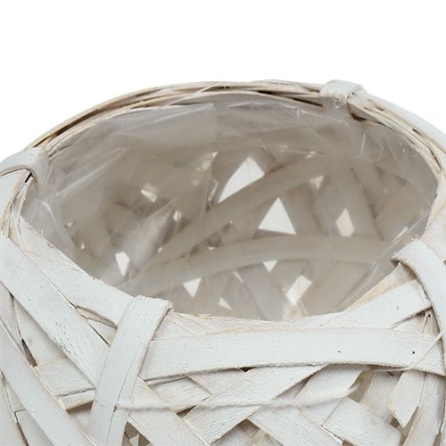 Floristik24 Sirukori pyöreä valkoinen Ø15cm