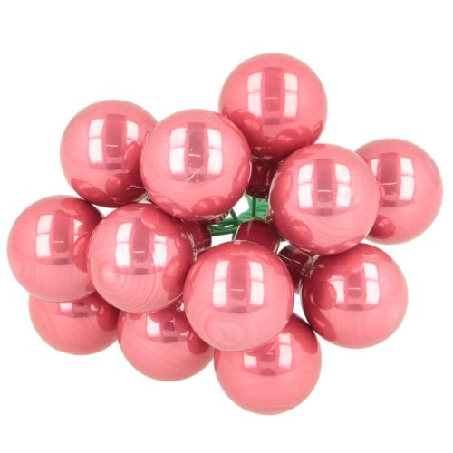 Joulupallot langassa, miniatyyrikokoiset kiiltävät peilimarjat, 20 mm, 140 palaa | Floristik24.fi