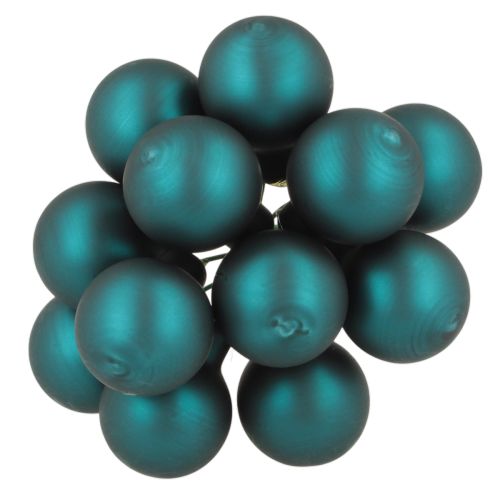 Minikokoisia joulukuusenpalloja kiiltävästä mattasekoitteesta peilikuvioisilla marjoilla, 20 mm, 140 kpl | Floristik24.fi