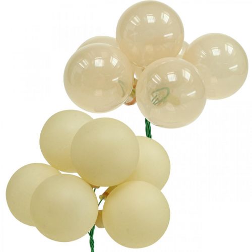 Floristik24 Mini joulupallot kermasekoitus matta/kiiltävä Ø40mm 32 kpl