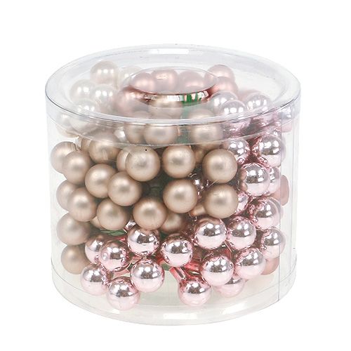 Floristik24 Peilimarjat kerma-vaaleanpunainen sekoitus 15mm 140p