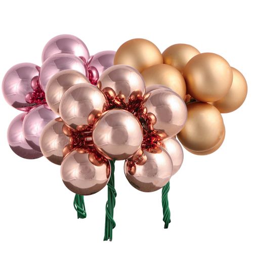Floristik24 Peilimarjat Joululasi aprikoosi pinkki Ø25mm 140 kpl