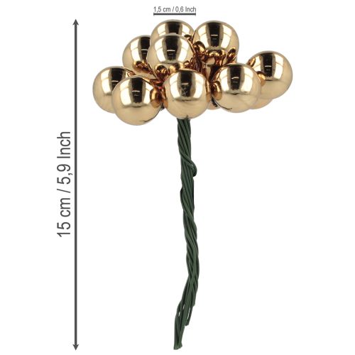 kohteita Peilimarjat Ø1,5cm ruskeankultaiset 140 kpl