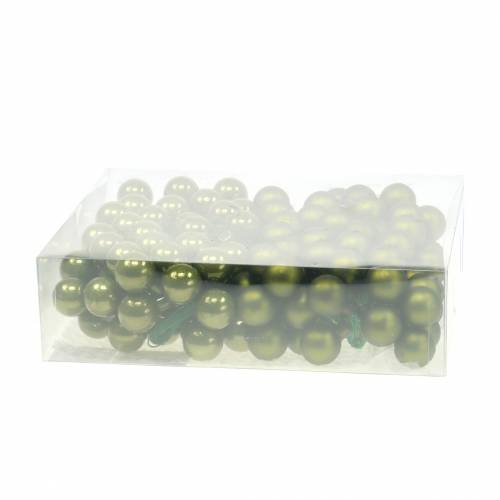 Floristik24 Joulukoristeita peili marjat vihreä Ø2,5cm 140p