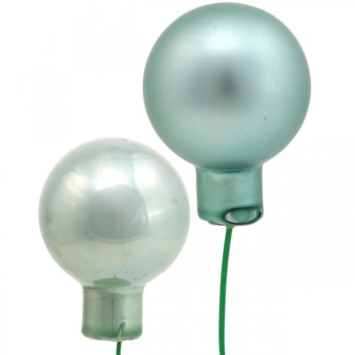 Floristik24 Mini joulupallot minttu peili marjat lasi Ø25mm 140kpl