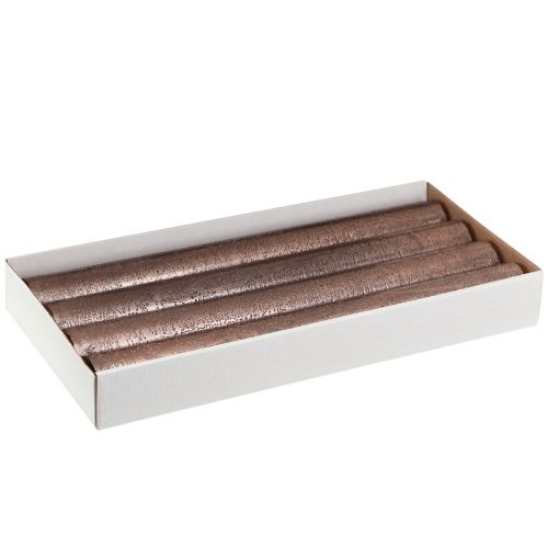 Floristik24 Kartiokynttilät yksivärinen kupari lakattu 34x300mm 4 kpl