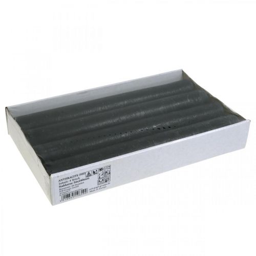 kohteita Kartiokynttilät yksiväriset antrasiittikynttilät 34×240mm 4 kpl