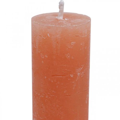kohteita Oranssin persikan läpi värjätyt kynttilät 34×240mm 4kpl
