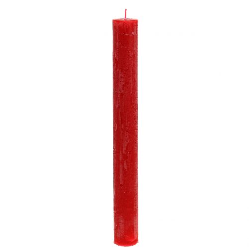 Punaisen läpi värjätyt kynttilät 34mm x 300mm 4kpl