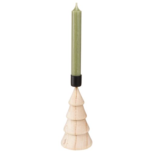 kohteita Puinen kynttilänjalka, joulukuusikoriste, luonnonvärinen, korkeus 16 cm, 2 kpl