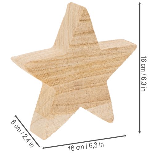 Puinen maalaismainen tähtikynttilänjalka kartiokynttilöille, 16 cm | Floristik24.fi