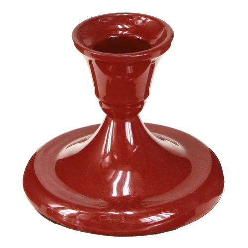 Metallinen kynttilänjalka punainen Ø8,5 cm K7 cm