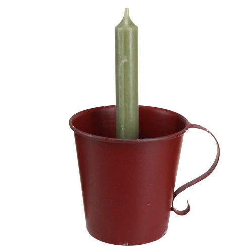 kohteita Kapeneva kynttilänjalka vintage kuppi koristeellinen viininpunainen Ø11cm K11cm