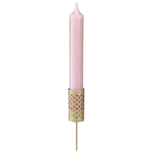 kohteita Tikkukynttilänjalka mattakullan kiinnittämiseen Ø24mm K10cm 4 kpl