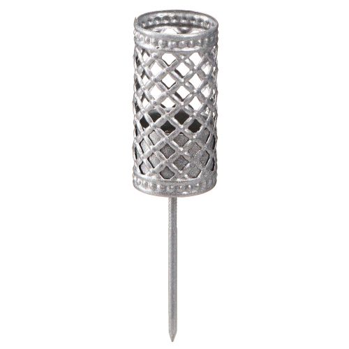 kohteita Tikkukynttilänjalka tulppaan hopeanharmaa Ø24mm K10cm 4 kpl