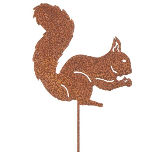 Puutarhakeppi orava ruoste koristekeppi kukkapenkkiin ja kukkaruukkuun 52cm 2kpl | Floristik24.fi