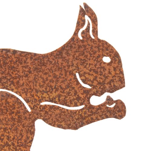Puutarhakeppi orava ruoste koristekeppi kukkapenkkiin ja kukkaruukkuun 52cm 2kpl | Floristik24.fi