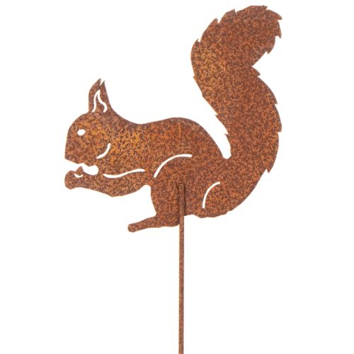 Puutarhakeppi orava ruoste koristekeppi kukkapenkkiin ja kukkaruukkuun 52cm 2kpl | Floristik24.fi