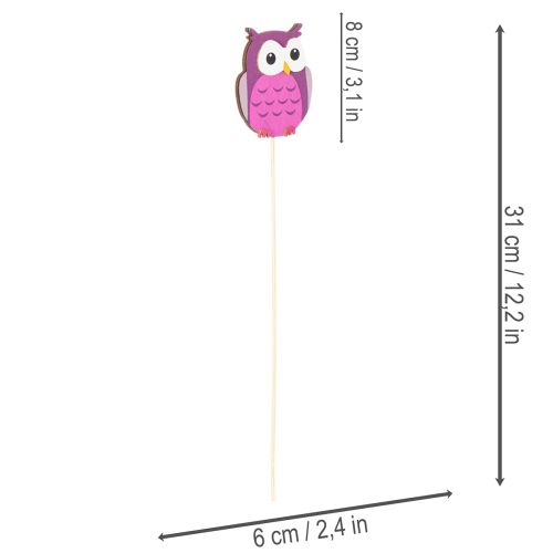 Puiset pöllönmuotoiset kukkakepit kukkakimppuihin ja ruukkuihin, 31 cm, 12 kpl | Floristik24.fi