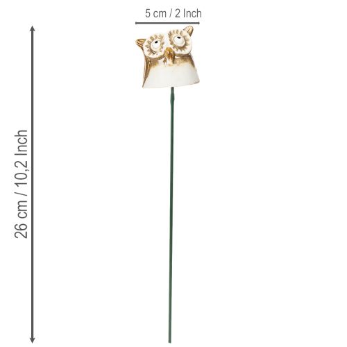 Keraaminen pöllöaihio koristehahmo kasveille 26cm 2kpl | Floristik24.fi