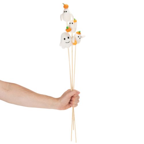 Haamuhahmot puisilla tikuilla, Halloween-koriste, 54 cm, 8 palaa | Floristik24.fi