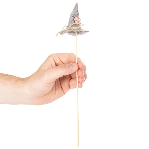 Koristeelliset huovasta tehdyt noidanhattutikut syksyiseen pöytäkoristeluun, 28 cm, 12 kpl | Floristik24.fi